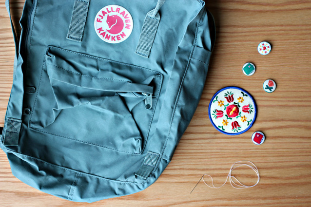 fjallraven kanken with patches