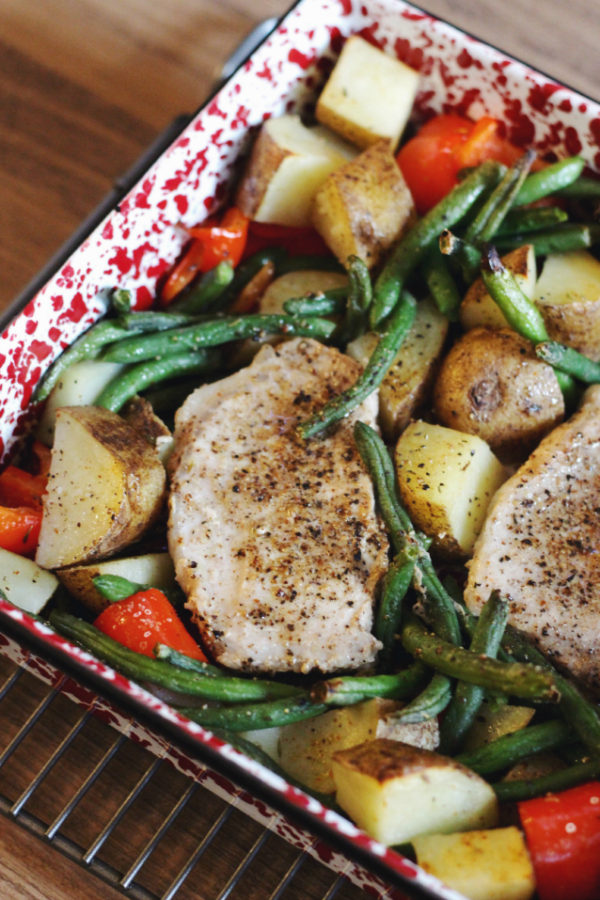 Peppered Pork Chops and Veggies - Finding Beautiful Truth