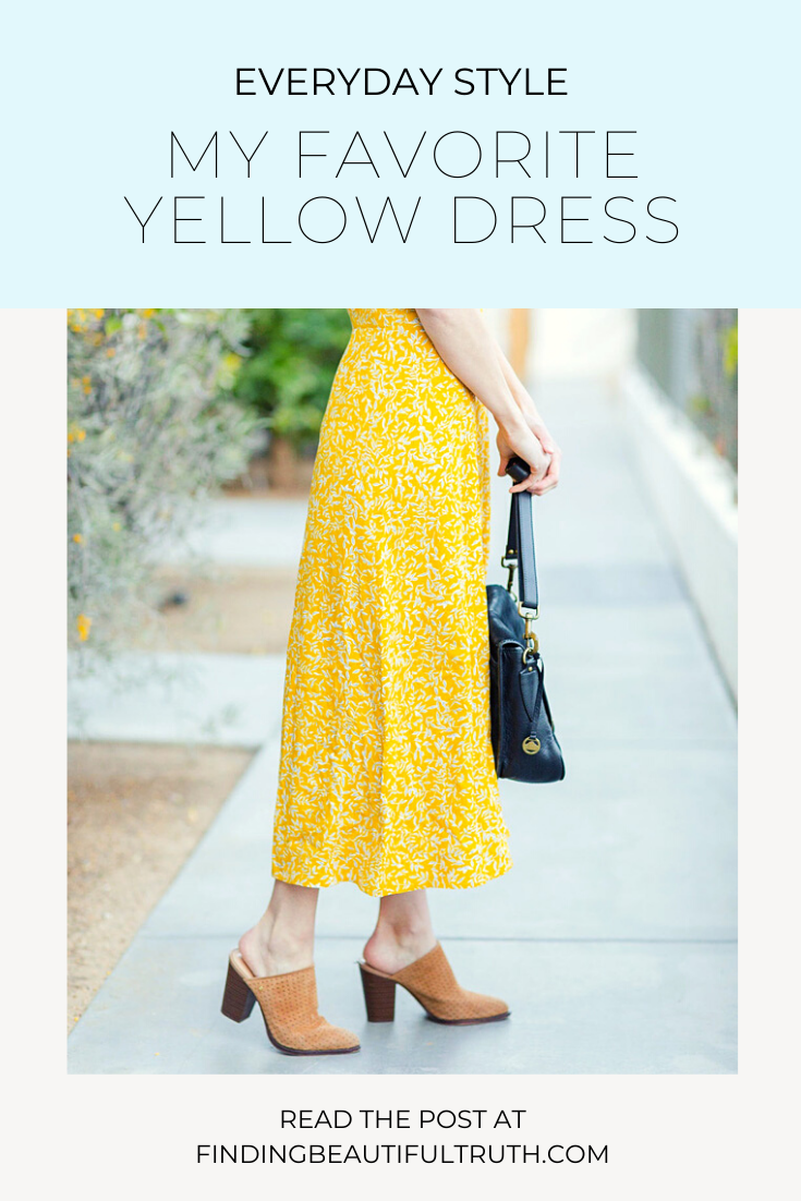 The Yellow Midi Dress I Love Wearing - Finding Beautiful Truth