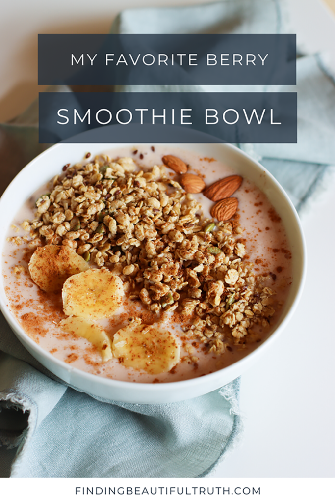 Strawberry Banana Smoothie Bowl Recipe - Finding Beautiful Truth