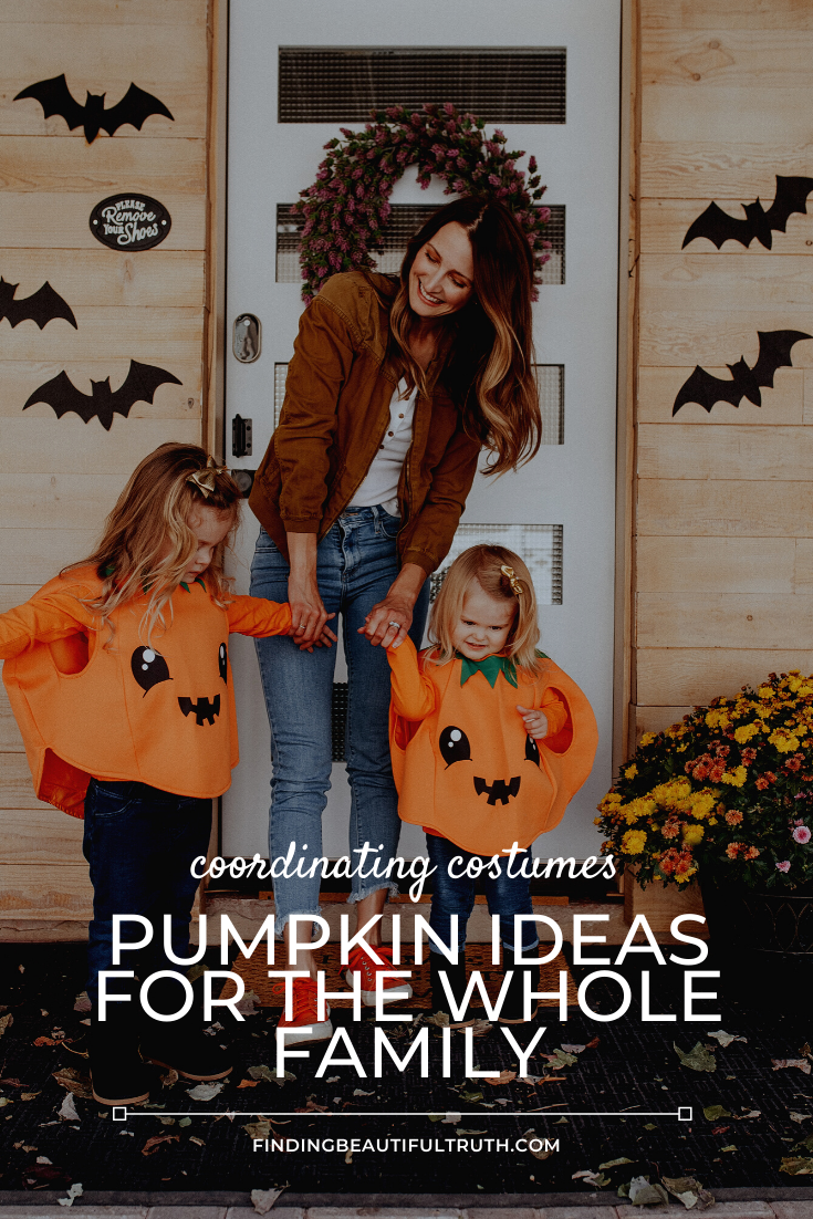 Pumpkin Costumes + Halloween Porch Decor - Finding Beautiful Truth